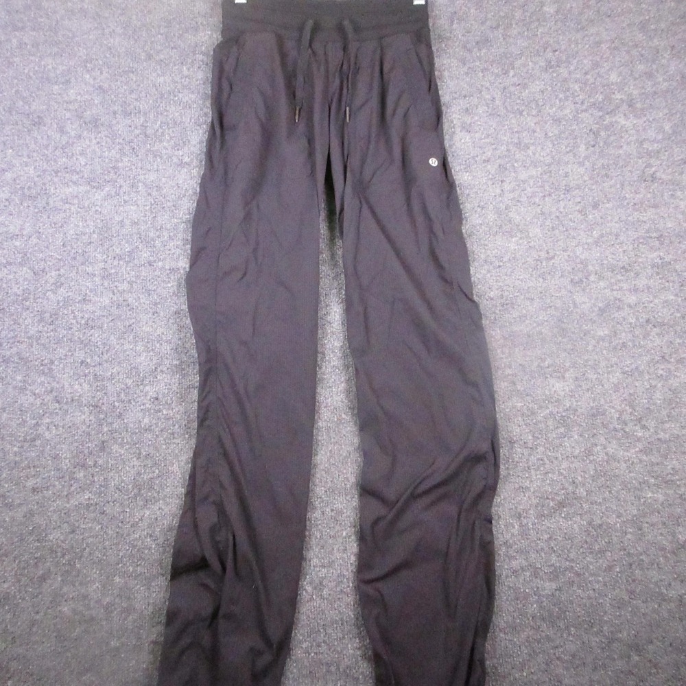 Lululemon Pants Womens 2 Black Jogger Drawstring Stirrup Pockets Yoga Athletic
